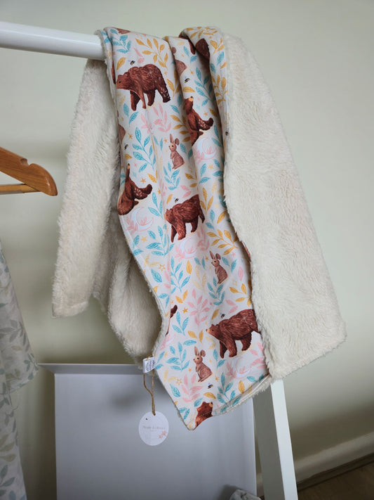 Organic Cotton Teddy Blanket - Soft & Snuggly Baby Blanket