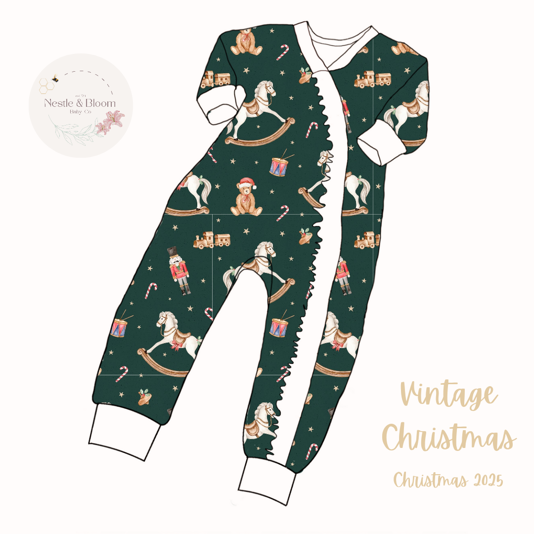 Christmas Ruffle Sleepsuit