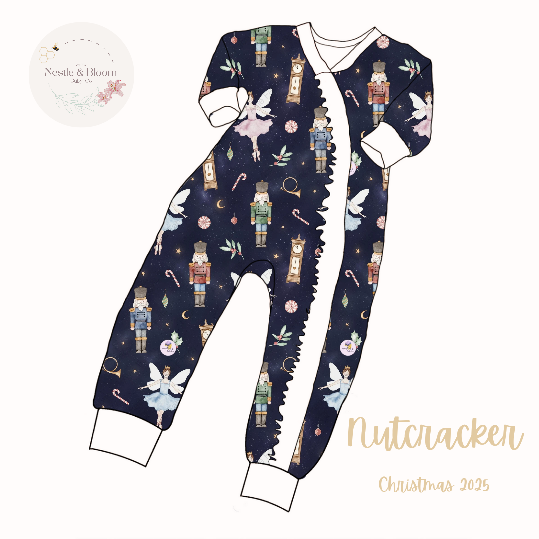 Christmas Ruffle Sleepsuit