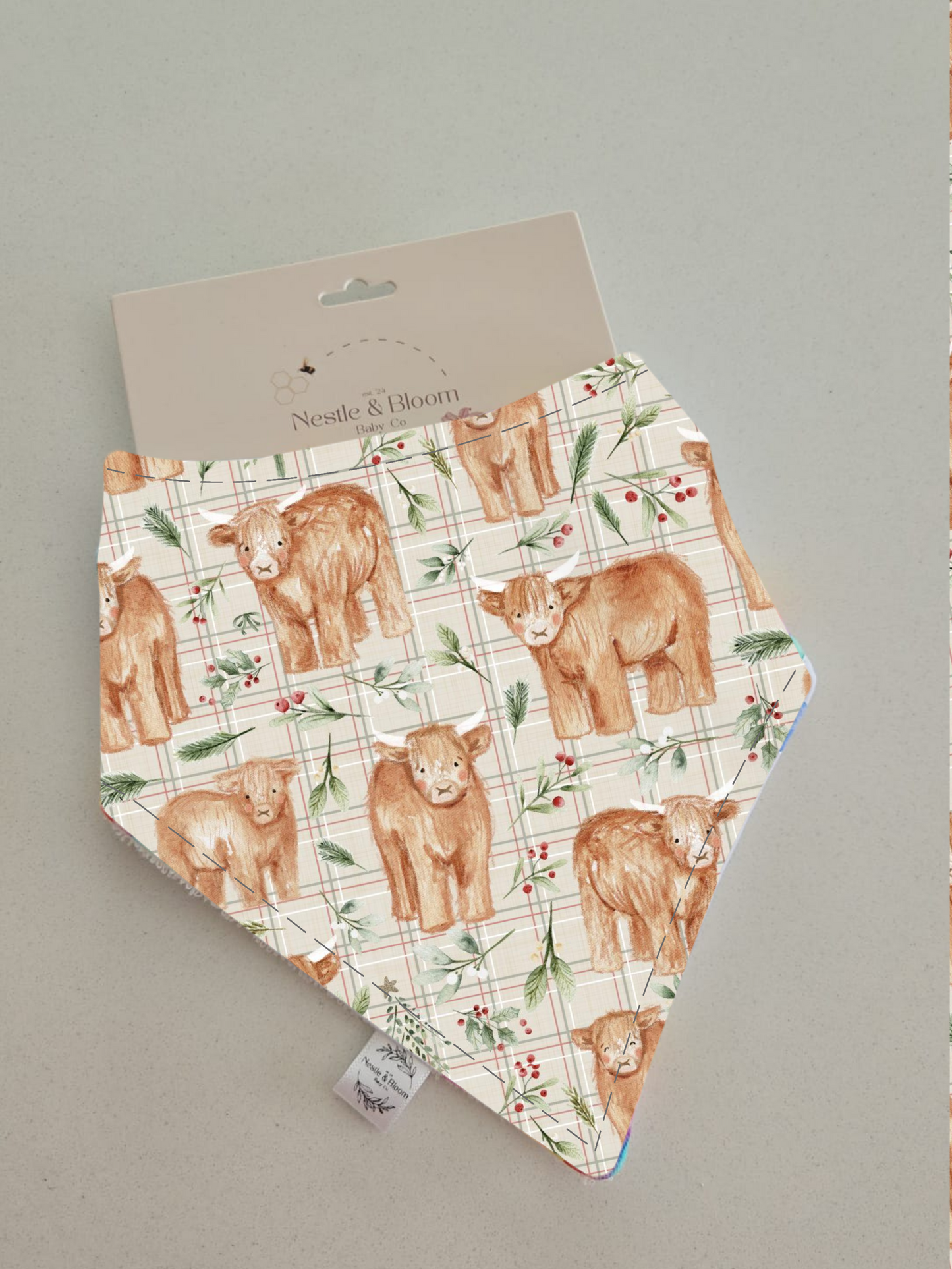 Christmas Organic Cotton/ Bamboo Towel Bibs