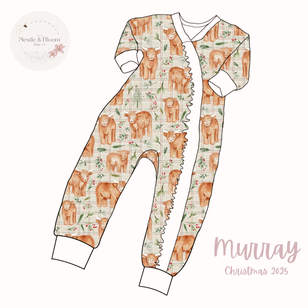 Christmas Ruffle Sleepsuit
