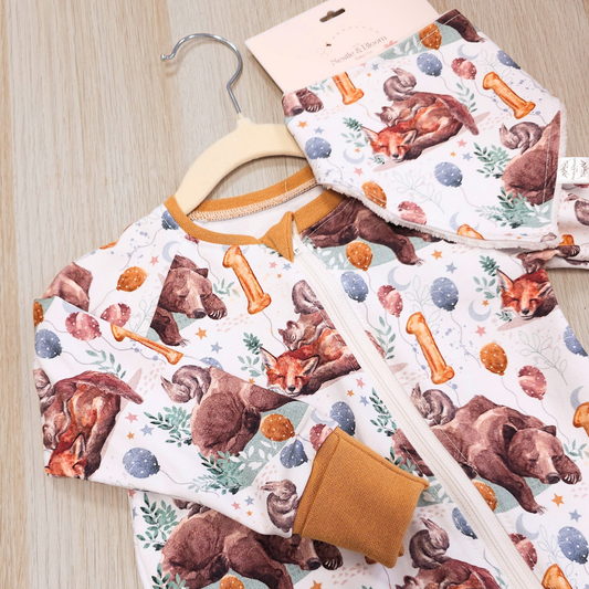 Organic Birthday Sleepsuit & Bib Set - Limited Edition