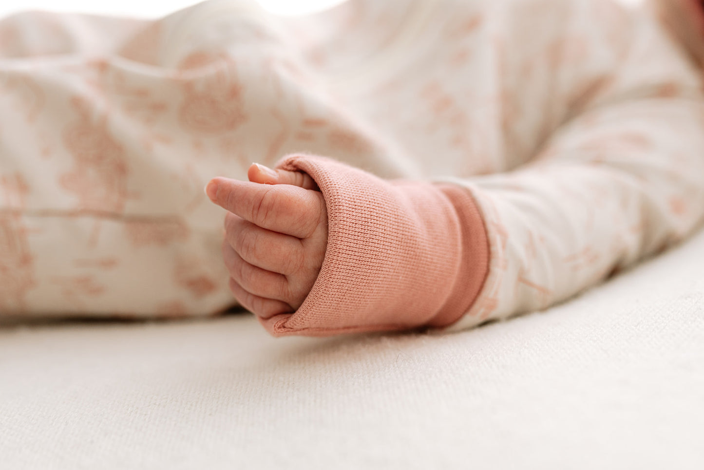 Organic Cotton Zippy Sleepsuit - Handmade in the UK
