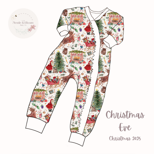 Christmas Ruffle Sleepsuit
