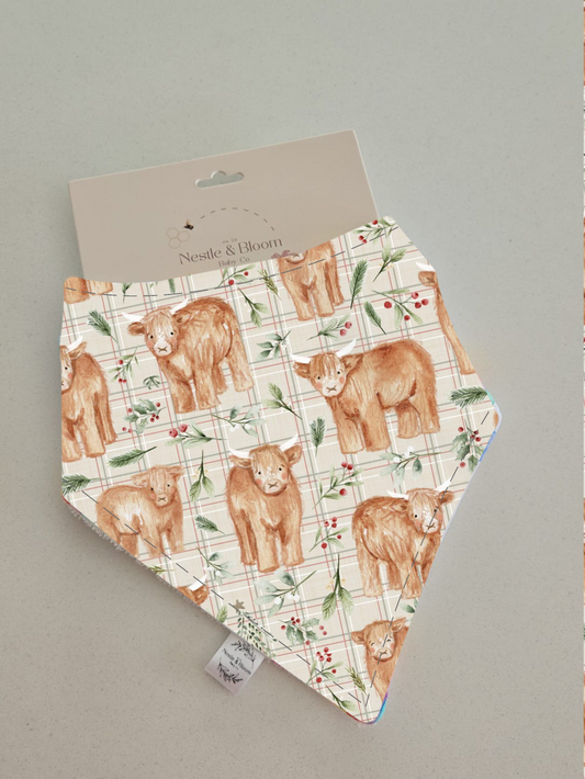 Christmas Organic Cotton/ Bamboo Towel Bibs